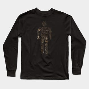 Metal Man Word Cloud (7) Long Sleeve T-Shirt